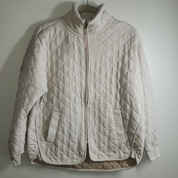 NWT Avalanche taupe Quilted Puffer Jacket with Stand-Up Collar - Picture 1 of 7